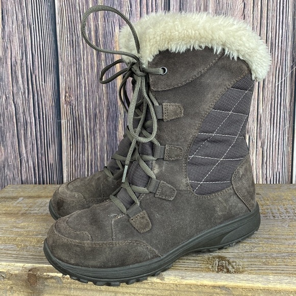 Women’s Columbia Ice Maiden II Quilted Brown Suede Boots- Size 6 - Picture 2 of 11